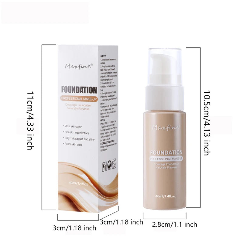Liquid Foundation Makeup Face Concealer Waterproof Sweat-Resistant Cosmetics