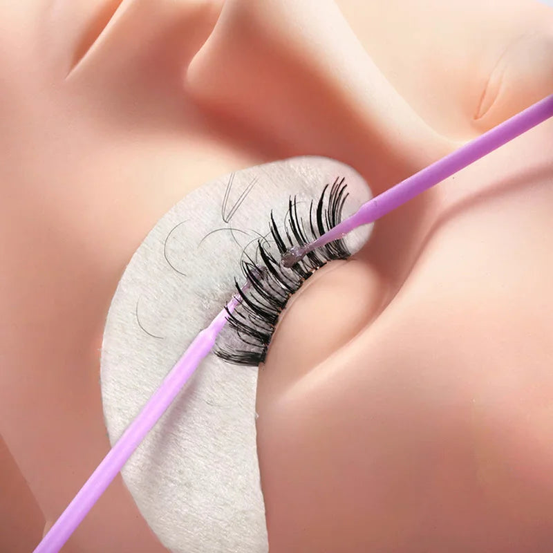 Eyelash Extension Cleaning Swabs 500pcs Microblading Makeup Applicators Lash Remover Tools