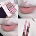 Lip Shadow Liner Pen Matte Lipstick Base Waterproof Lip Contouring Pencil with Brush