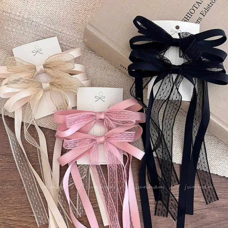 Fashion Bow Ribbon Hair Clips for Women Girls Set of Hair Accessories