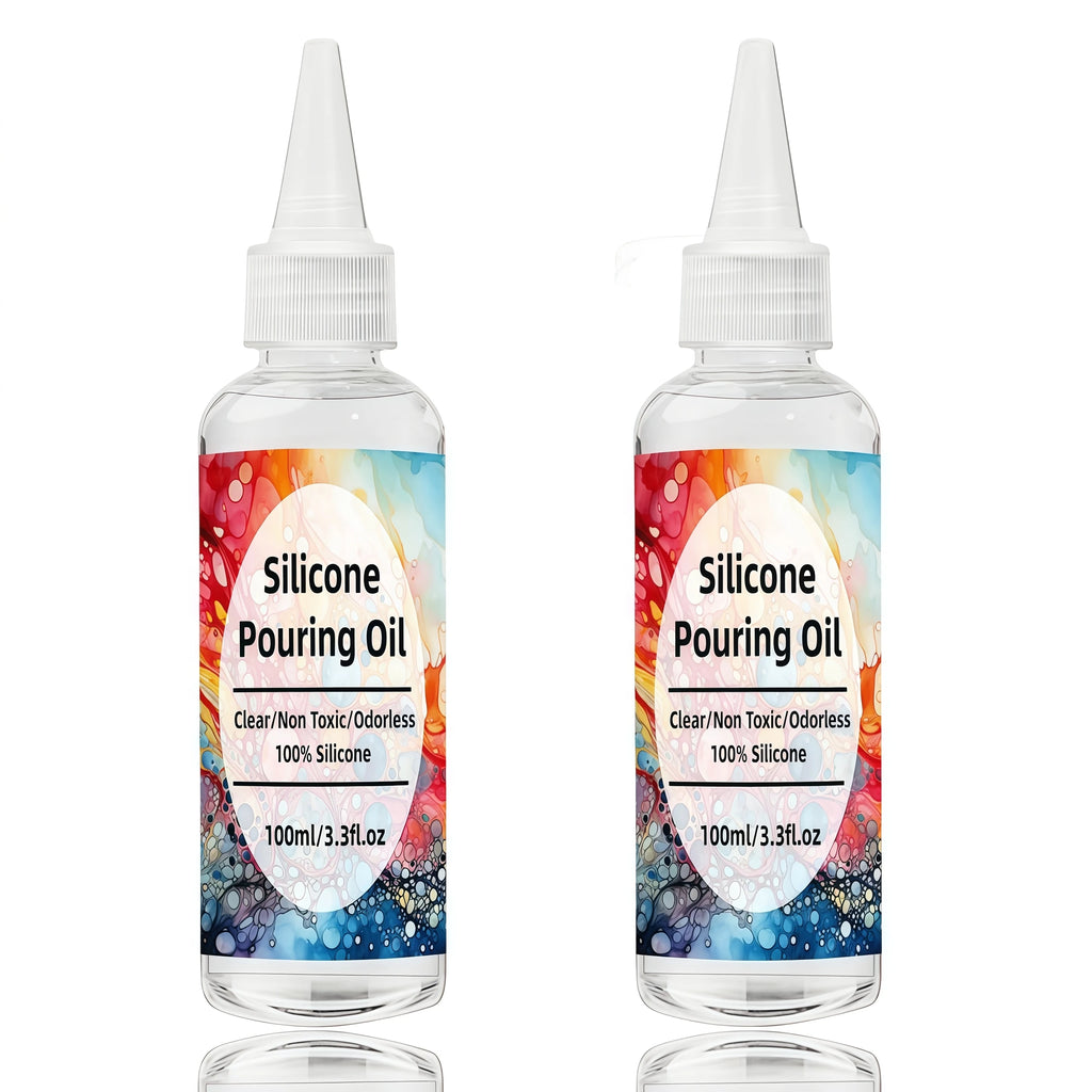Silicone Pouring Oil for Acrylic & Watercolor Art - Cell Activator, Large 3.3oz Bottle