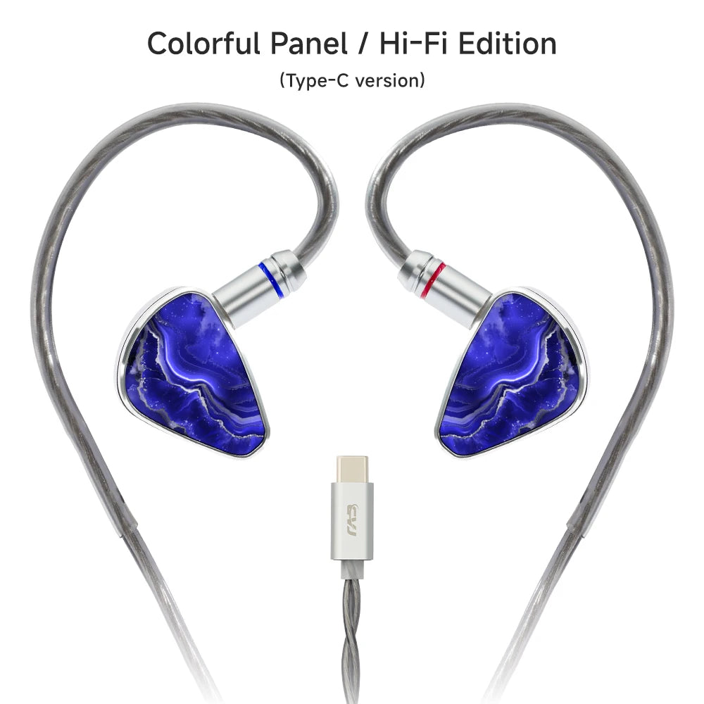 Wired In-Ear Monitors with 10mm Dynamic Driver & Silver-Plated Cable - Multiple Connectivity Options
