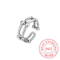 Vintage U-Shaped Horseshoe Silver Ring for Women - Adjustable Wedding Jewelry Gift