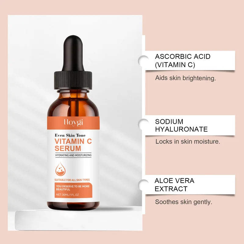 Vitamin C Serum for Face with Hyaluronic Acid & Aloe Vera - Brightening Dark Spots, Anti-Aging 30ml