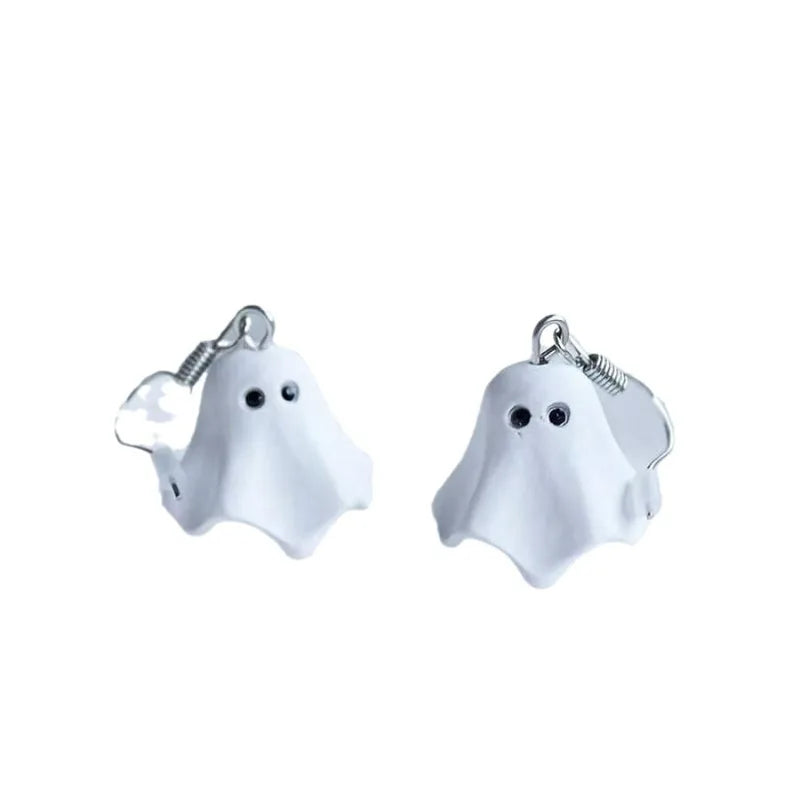 Halloween Ghost Drop Earrings for Women Girls - Cute Festive Jewelry Gift