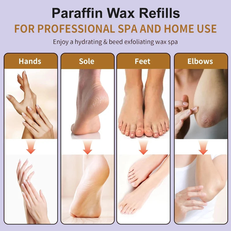 Paraffin Wax Hand & Foot Mask Set - Moisturizing Peel-Off Spa Treatment with Fragrance Options