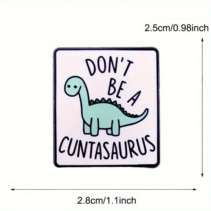 Dinosaur Badge Brooch Pin Funny Animal Lapel Accessory Gift