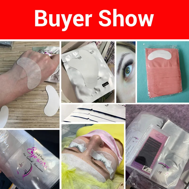 50 Pairs Eyelash Extension Hydrogel Eye Pads U-Shaped Gel Patches - Sensitive Skin