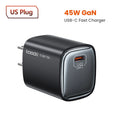 45W GaN USB-C Charger PD QC3.0 Fast Charging Power Adapter for Smartphones & Tablets