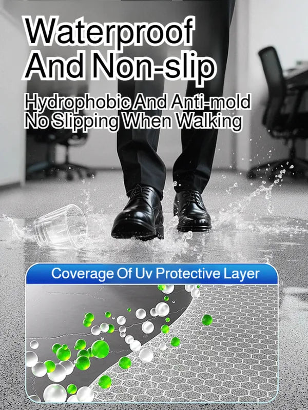 Marble-Look Epoxy Grout Floor Paint - Self-Leveling, Wear-Resistant, Anti-Slip Coating for Indoor & Outdoor Cement Floors