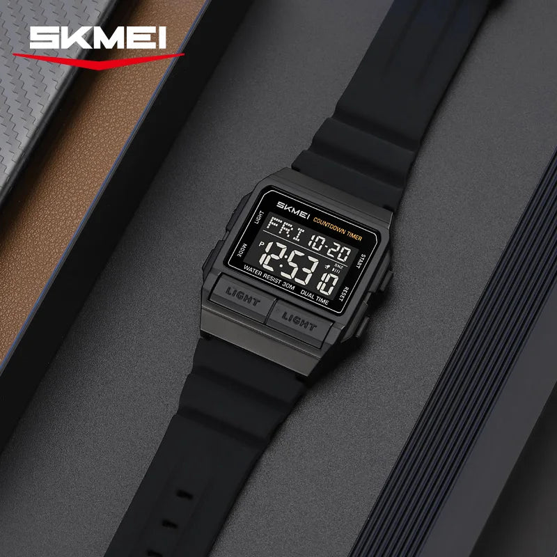 Unisex Digital Sports Watch Waterproof LED Night Light Luxury Reloj Hombre