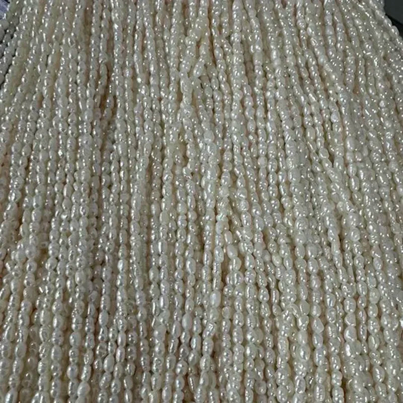 Natural Freshwater Pearl Rice Beads for Jewelry Making DIY Necklace Bracelet Accessories