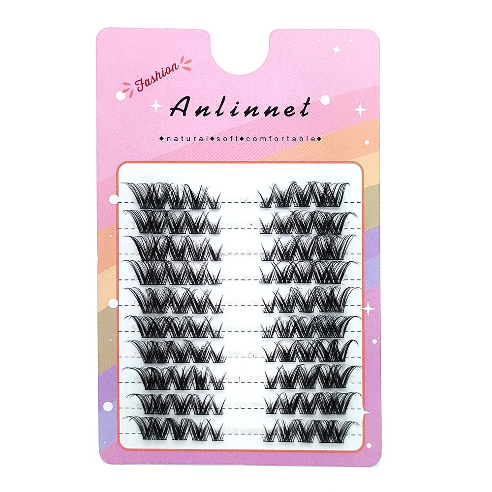 False Eyelashes 80 Bundles Mink 3D Russian Natural Volume Makeover