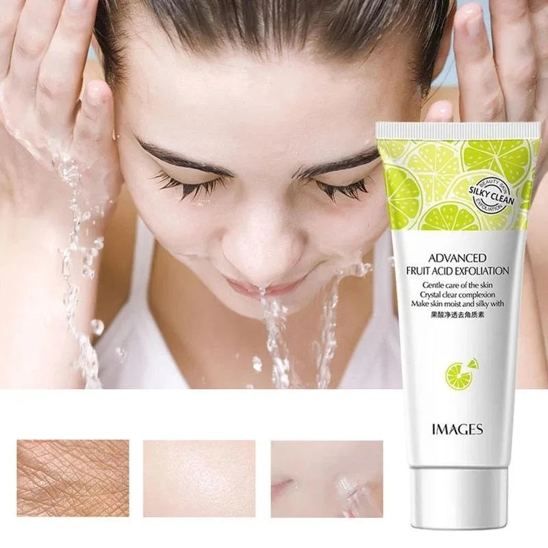 Fruit Acid Peeling Gel Facial Cleanser Exfoliating Scrub Deep Clean & Moisturize