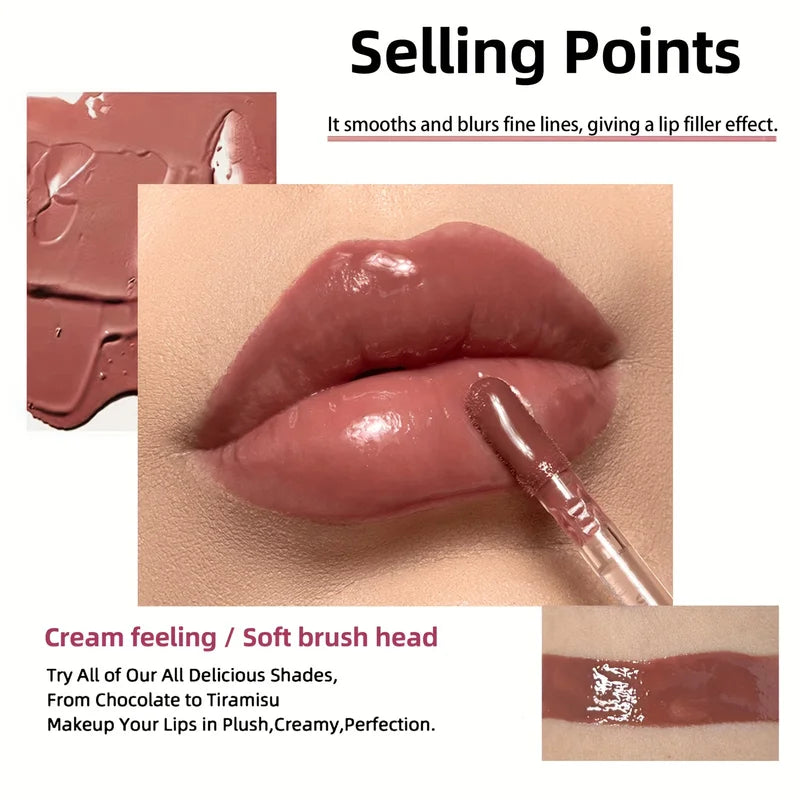 Hydrating Lip Oil with Tinted Shades - Plumping & Moisturizing Gloss for All Skin Types