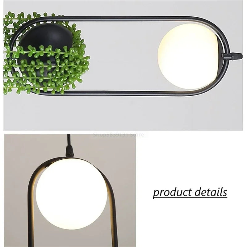 Modern LED Pendant Lights for Indoor Living Room & Dining Area - Black & Blue Variants
