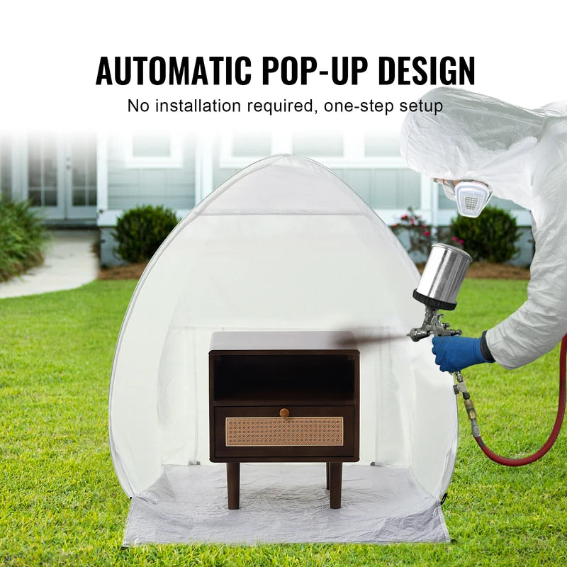 Portable Spray Paint Shelter 40x35x40 Inch Pop-Up Tent with Ventilation Window