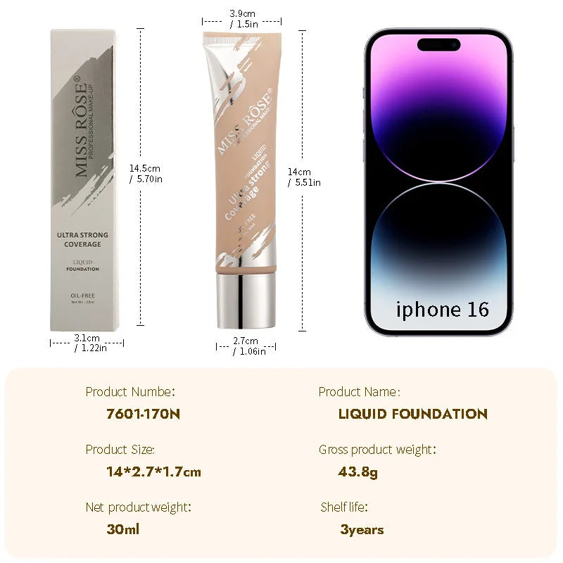 Moisturizing Liquid Foundation for All Skin Tones - Daily Face Makeup