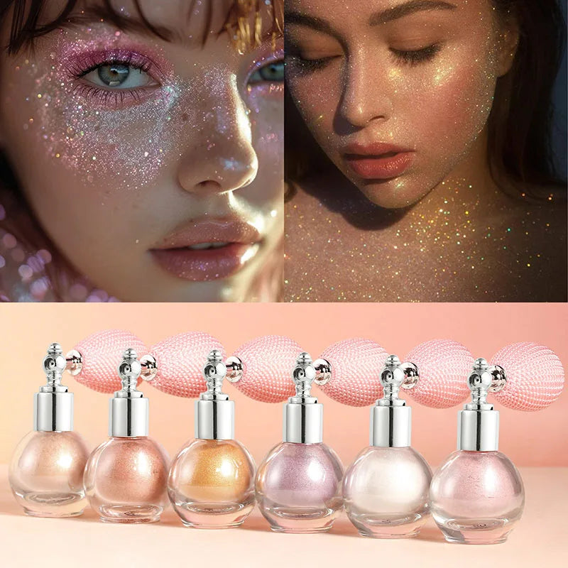 Glow & Shine Spray Highlighter Powder for Face & Body - Multiple Colors