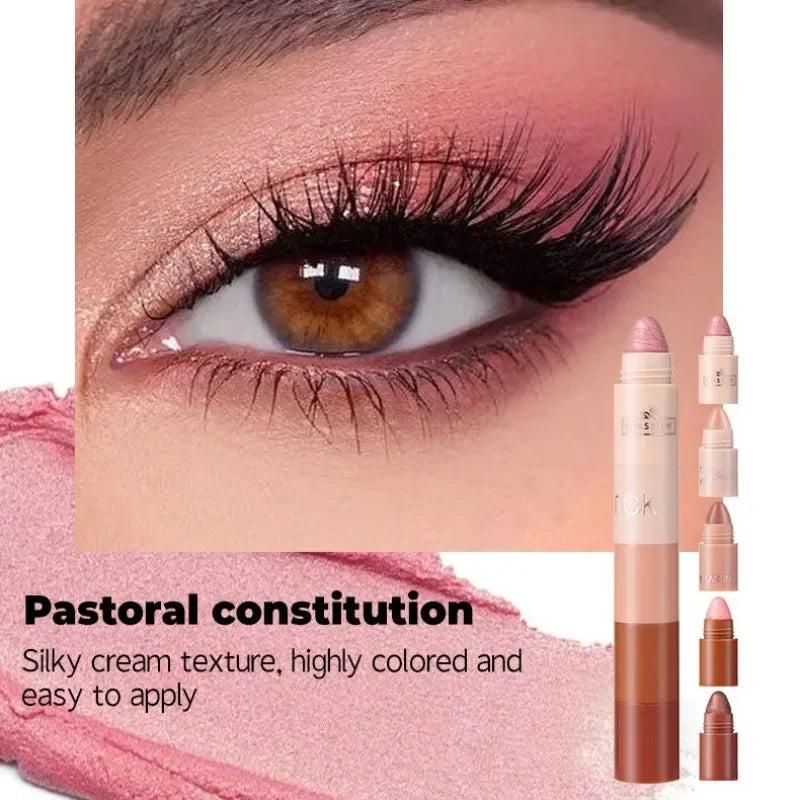 5-in-1 Eyeshadow Pencil Kit Velvet Matte & Shimmer Makeup Set - Multiple Colors