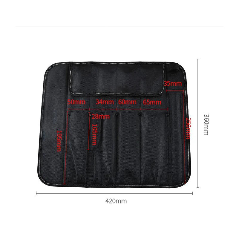 Portable Chef Knife Storage Bag Oxford Fabric Roll Case for Kitchen & Camping