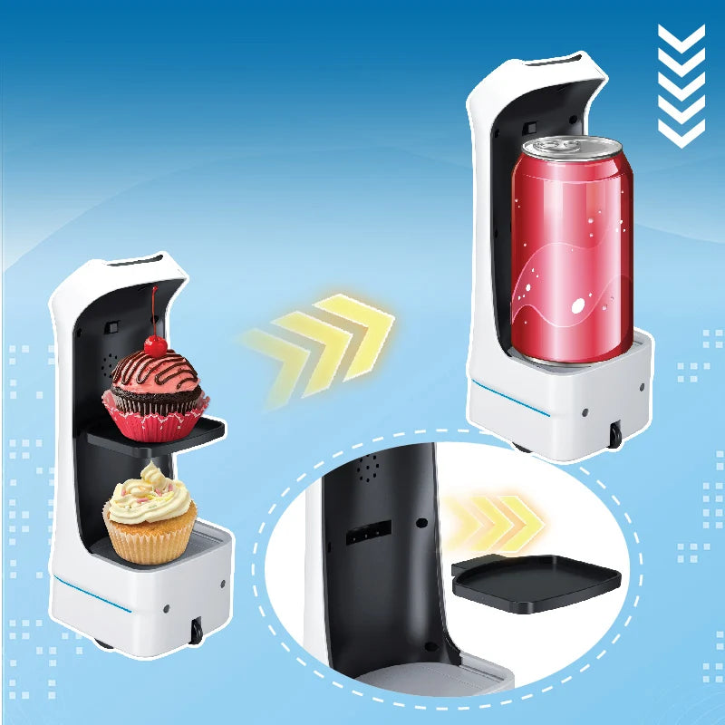 Remote Control Food Delivery Robot Toy with Prank Surprises - Xmas Gift for Kids & Adults
