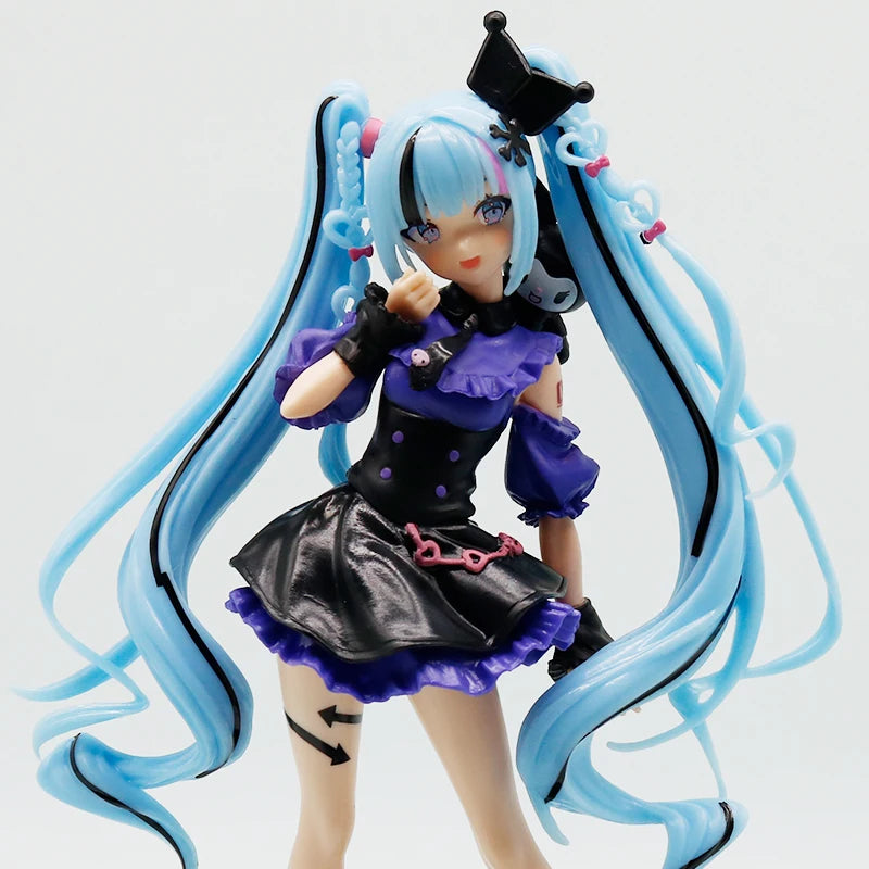 Anime PVC Figure - 19cm Hatsune Miku Snow Miku x Kuromi Collectible Figurine
