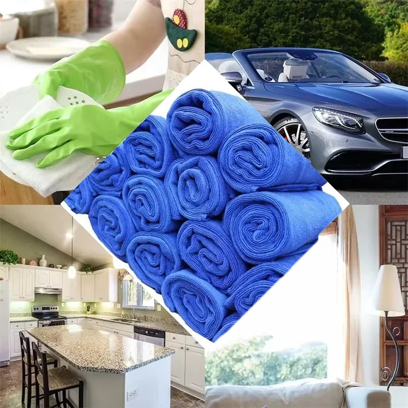 20 Pack Microfiber Car Wash Towels Drying Cloths Auto Detailing & Household Cleaning