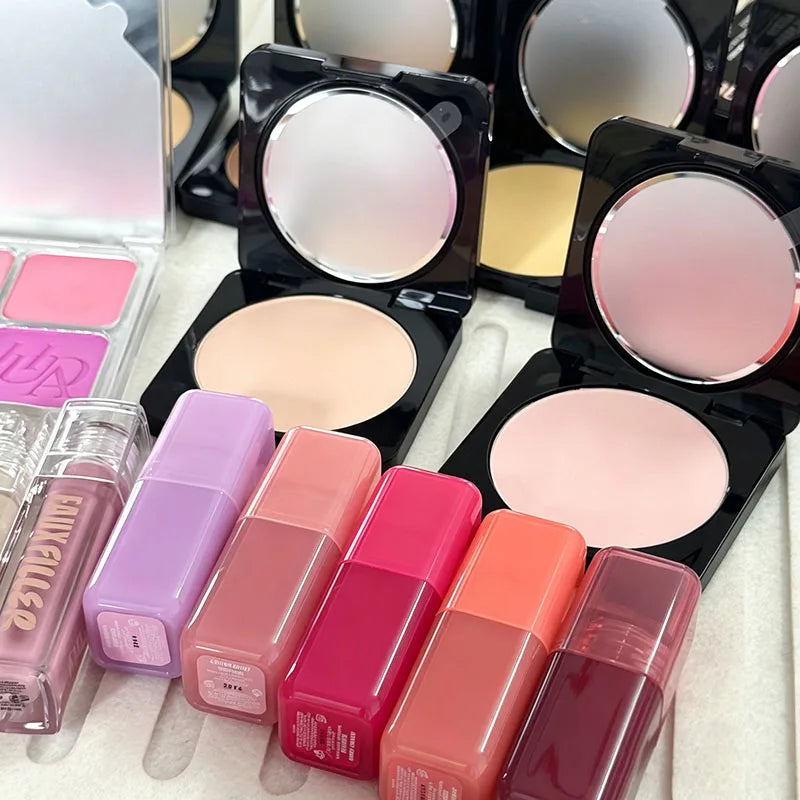 Multicolor Blush & Face Powder Palette - Matte, Glow & Blurring Makeup Set