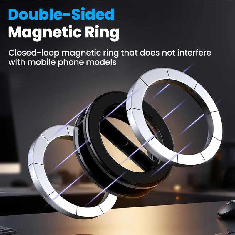 Magnetic Car Phone Holder 360° Rotating Foldable Mount for Smartphones