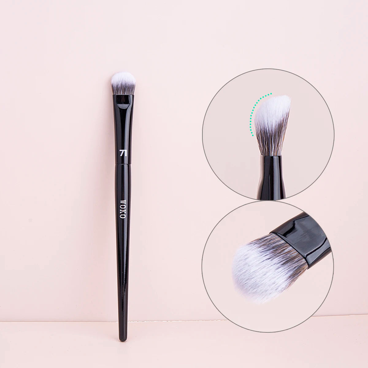 Angled Concealer Makeup Brush - Buildable Coverage Professional Tool