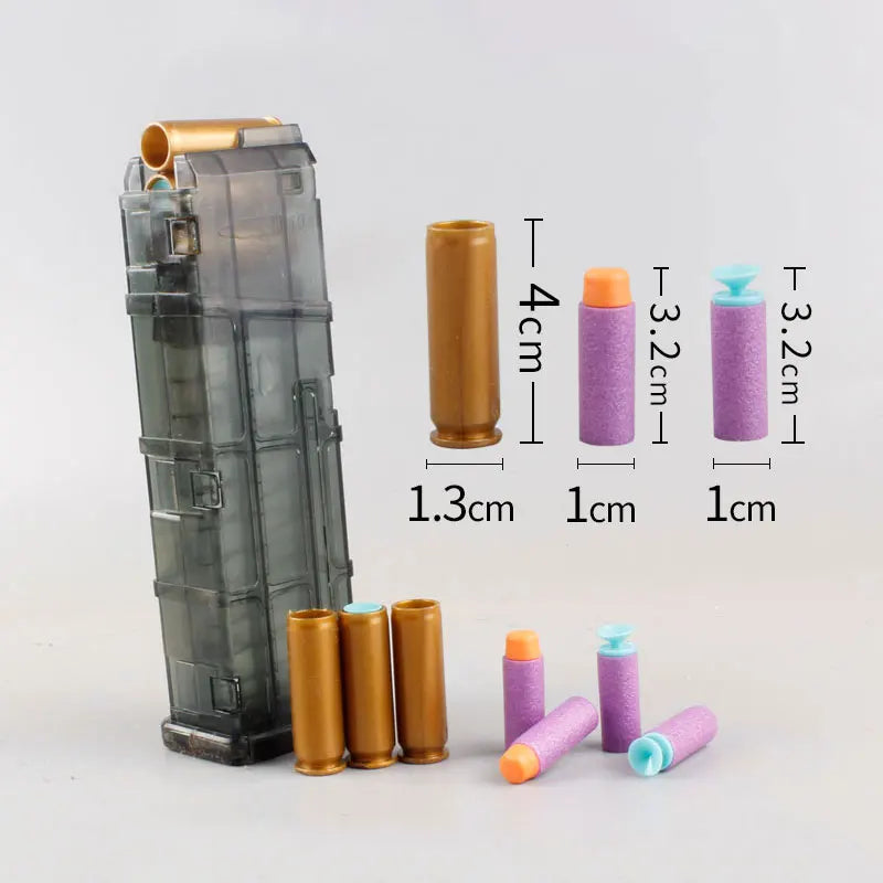 Foam Soft Bullet Toy Case for Outdoor Sports - Multi-Color, M416 Shell