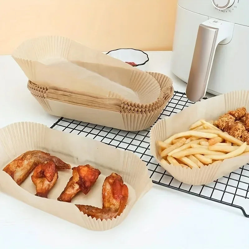 Extra Large Rectangular Air Fryer Liners - Non-Stick, Easy Clean, Disposable Kitchen Accessories