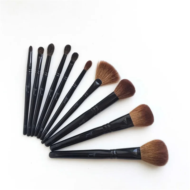 Professional Makeup Brush Set with Face, Eye, Powder & Blush Brushes - Multiple Handle Colors