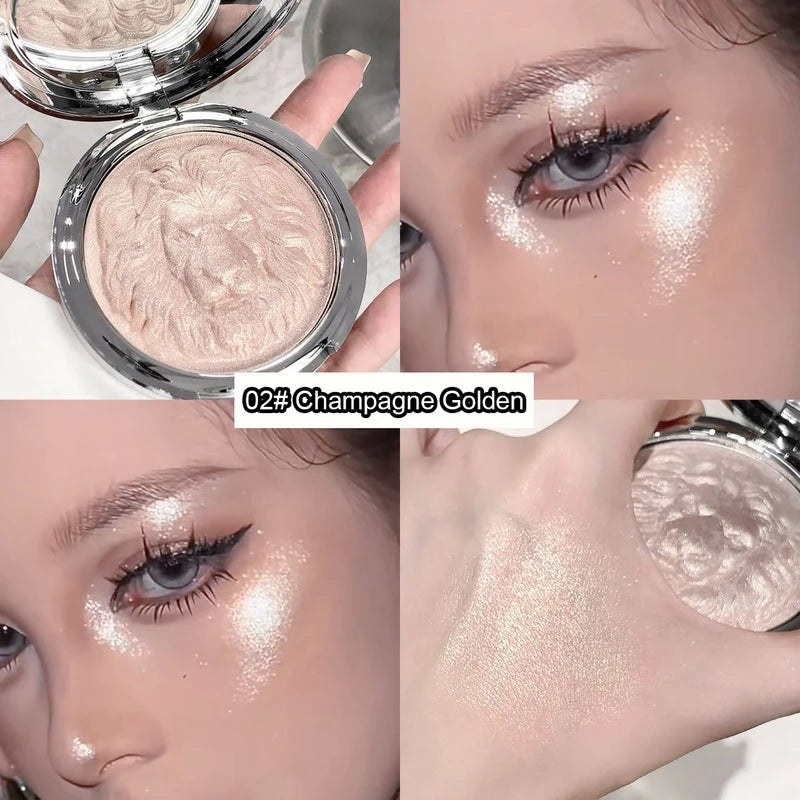Highlighter Powder Makeup Palette with Glitter & Shimmer - Face Illuminator, Multiple Colors