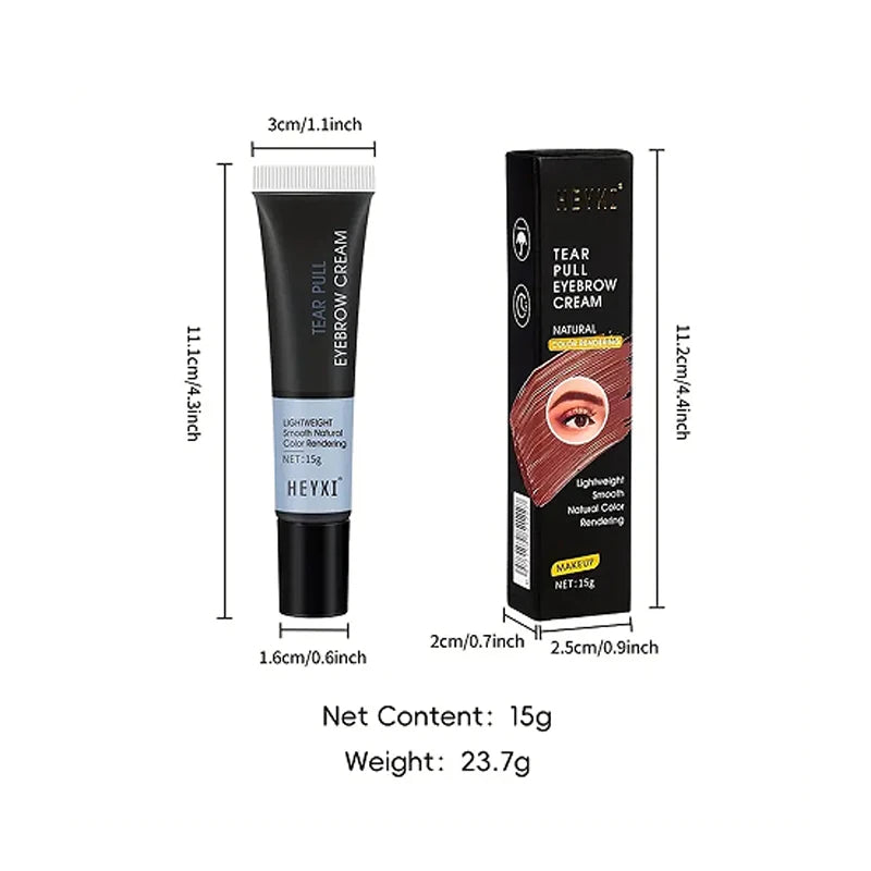 Waterproof Eyebrow Cream - Long-Lasting Color Fixing & Natural Finish, Multiple Shades