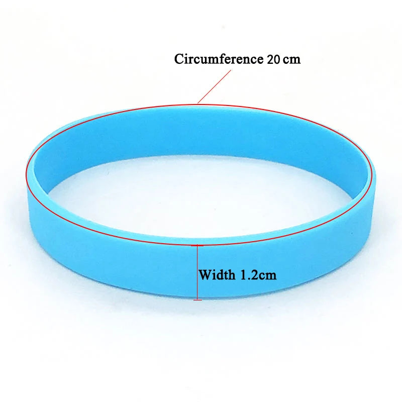 Set of 5 Silicone Sport Bracelets - Fashion Wristbands for Kids & Adults