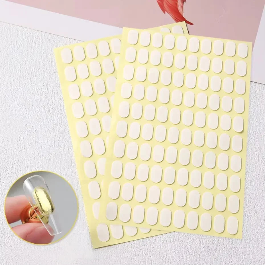 Double-Sided Nail Art Adhesive Tape - Ultra-Thin Jelly Glue for False Nails