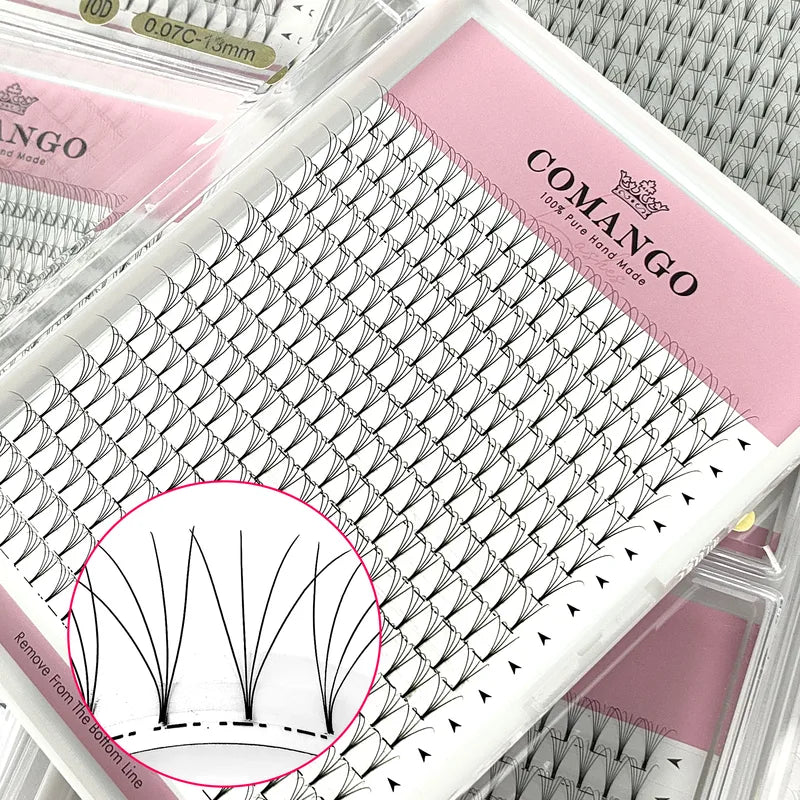 False Eyelash Extensions 3D/4D/5D/6D/8D/10D Premade Volume Fans Faux Mink Short Stem