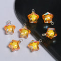 10pcs Clear AB Colorful Star Acrylic Charms Beads Pendant Jewelry Making Supplies
