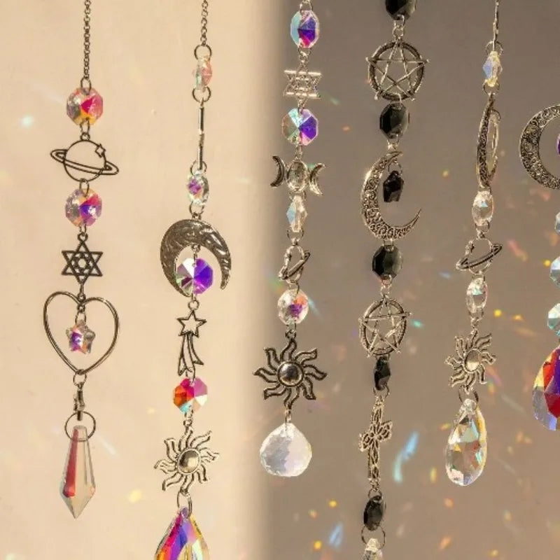 Crystal Wind Chime Rainbow Maker Sun Catcher Decor for Garden & Home