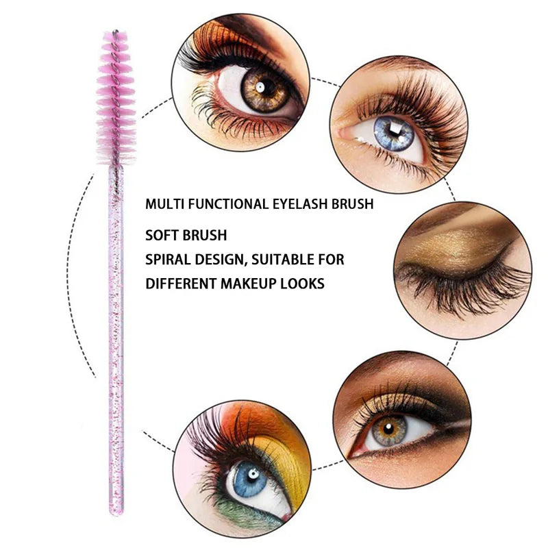 Eyelash Brush Applicator Set 500/1000 Pcs Lash Mascara Wands for Eyelash Extension & Brows