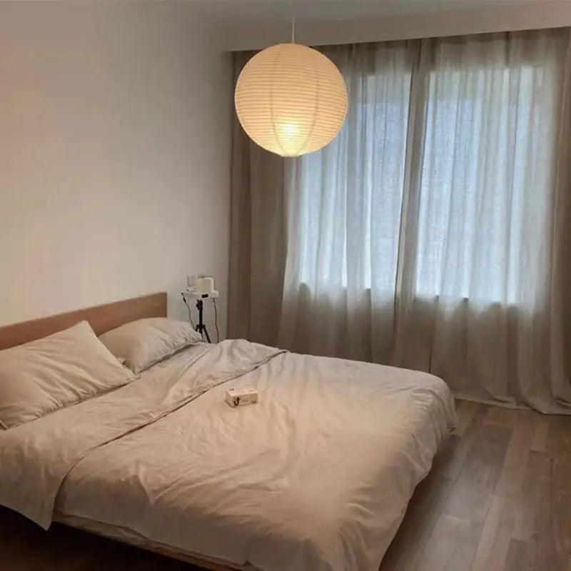Modern Hanging Paper Lampshade Pendant Light Cover for Living Room & Bar