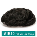 Men's Thin Skin V-Loop Toupee Hair System - Natural Human Hair Prosthesis