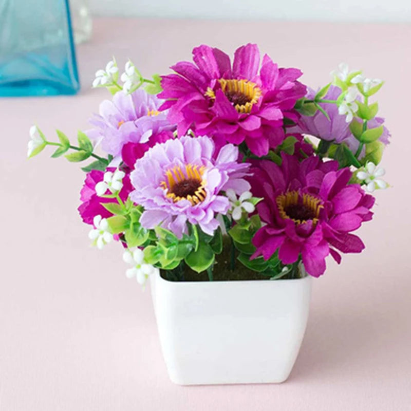 Artificial Potted Plant Garden Decor | Fake Flowers for Home & Office