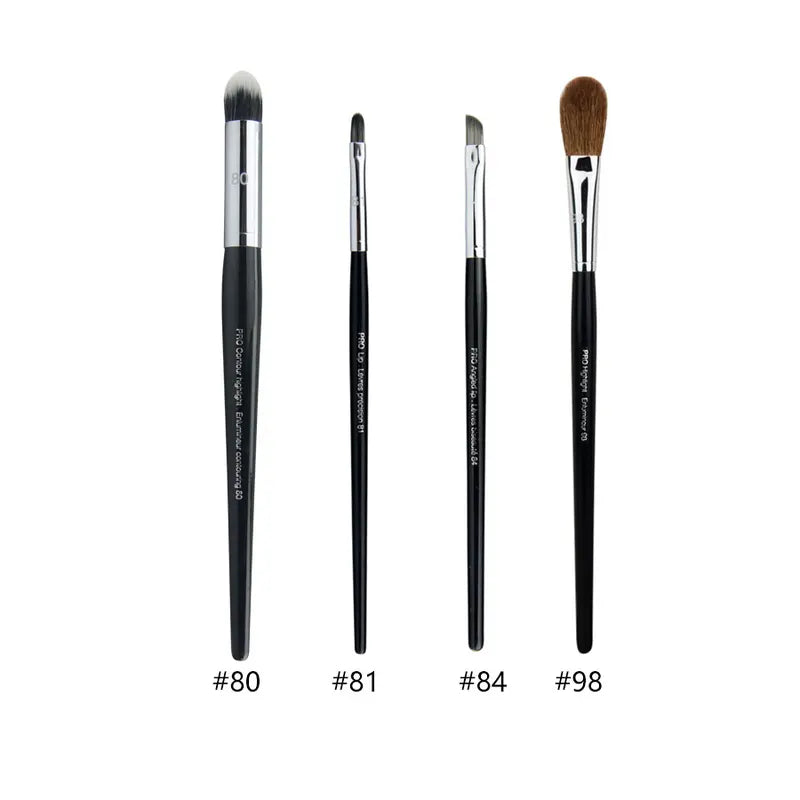 4pcs Makeup Brush Set - Eye Shadow, Lip, Brow, Concealer, Blending, Crease