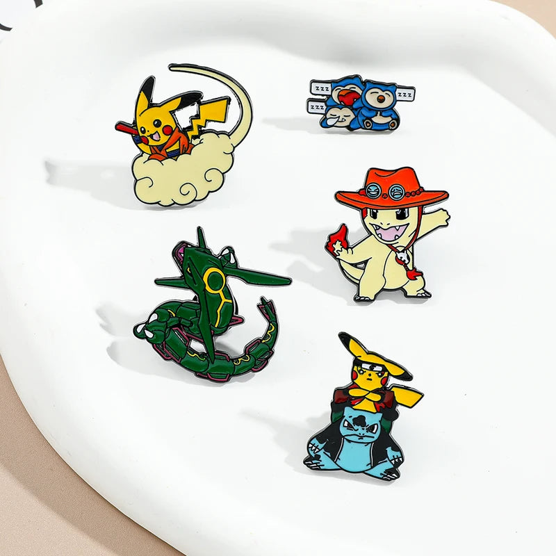 Pokemon Anime Enamel Lapel Pin - Collectible Badge for Kids and Fans