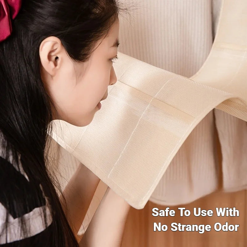 Foldable Double-Sided Hanging Storage Bag with Mesh Pockets for Underwear Socks