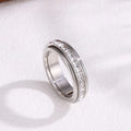 Stainless Steel Zirconia Spinner Rings for Anxiety Relief - Women & Men Jewelry Gift