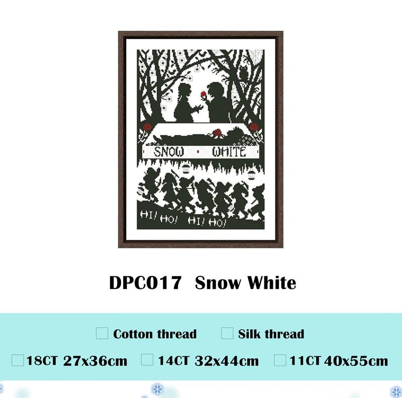 Cross Stitch Kit with Multiple Patterns and Sizes - Embroidery Canvas & Needlework Supplies